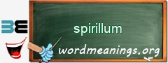 WordMeaning blackboard for spirillum